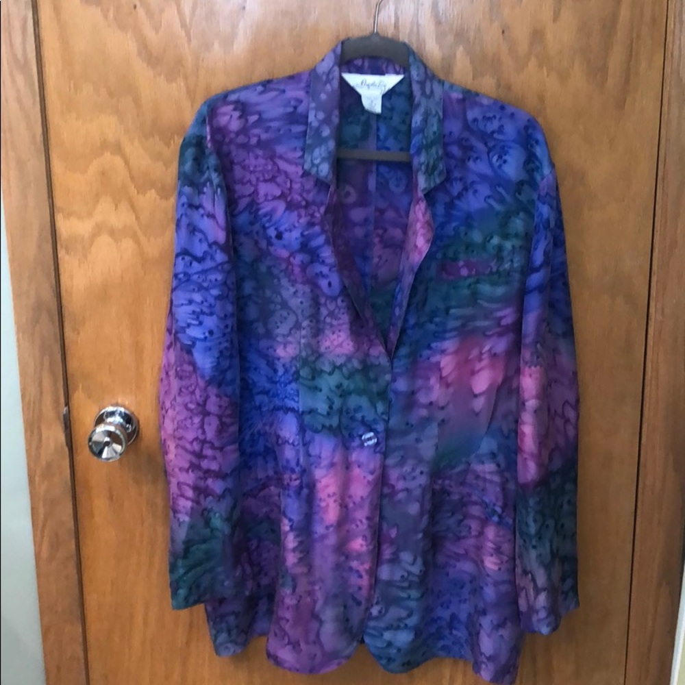 1980’s Silk single button jacket